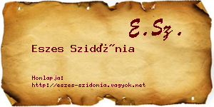 Eszes Szidónia névjegykártya